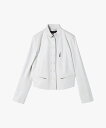 agnes b. FEMME CUP6 BLOUSON ブルゾン アニエスベー ジャケット・アウター ライダースジャケット ホワイト【送料無料】