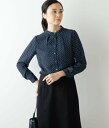 【SALE/36%OFF】NEWYORKER WOMEN シェブロンプリント タックブラウス ニューヨーカー トップス シャツ・ブラウス ネイビー【送料無料】(4)