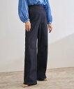 ROPE' 【洗える】ストレッチデニム セーラーパンツ ロペ パンツ ジーンズ・デニムパンツ ネイビー【送料無料】
