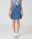 BLUE LABEL CRESTBRIDGE デニムミニスカート ブルーレーベル / ブラックレーベル・クレストブリッジ スカート ミニスカート ネイビー ブル...