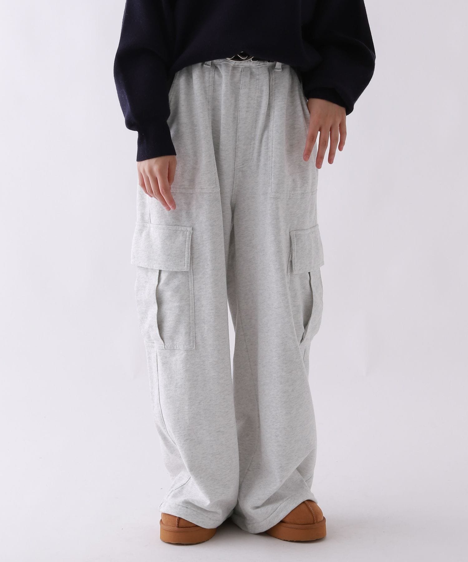 repipi armario Looseカーゴパンツ レピピアルマリオ パンツ ジーンズ・デニムパンツ グレー ブラック..