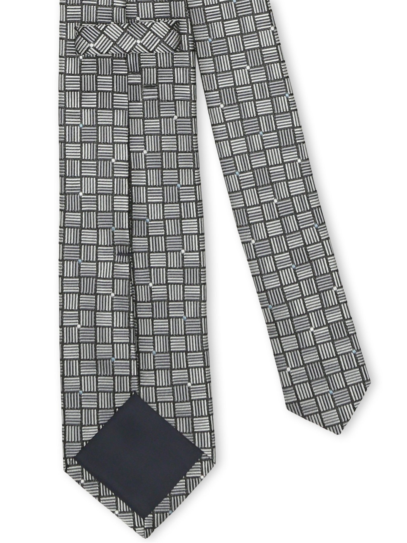 【SALE／10%OFF】GRAND-BACK 【大きいサイズ】グランバック/GRAND-BACK 日本製シルク ジオメトリック&ドット柄 レギュラータイ 8.5cm幅 タカキュー スーツ・フォーマル ネクタイ・蝶ネクタイ グレー【送料無料】