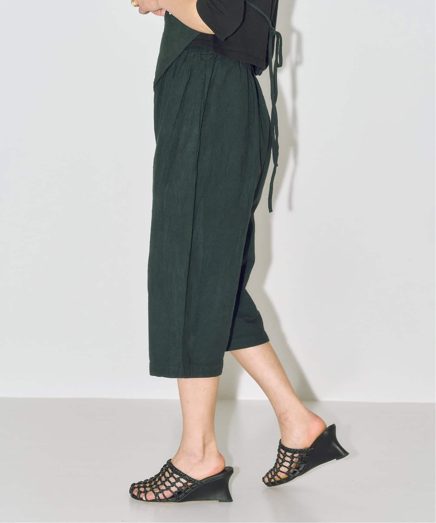 CITYSHOP FUJIN TREE * 鄭惠中 別注 SHORT LEG パンツ シティーショップ パンツ その他のパンツ ブラック【送料無料】