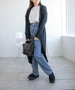 【SALE/30%OFF】aimoha - select - aimoha -select-/シンプルロングカーディガン アイモハ トップス カーディガン ブラウン ブラック