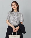 楽天Rakuten FashionUNTITLED 【半袖/通勤】幾何学柄 ボウタイブラウス アンタイトル トップス シャツ・ブラウス グレー ピンク ブルー【送料無料】