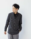 【SALE/50%OFF】MEN'S MELROSE ラナテックパターンワンピースカラーシャツ メンズメルローズ トップス シャツ・ブラウス グレー ネイビー【送料無料】(4)