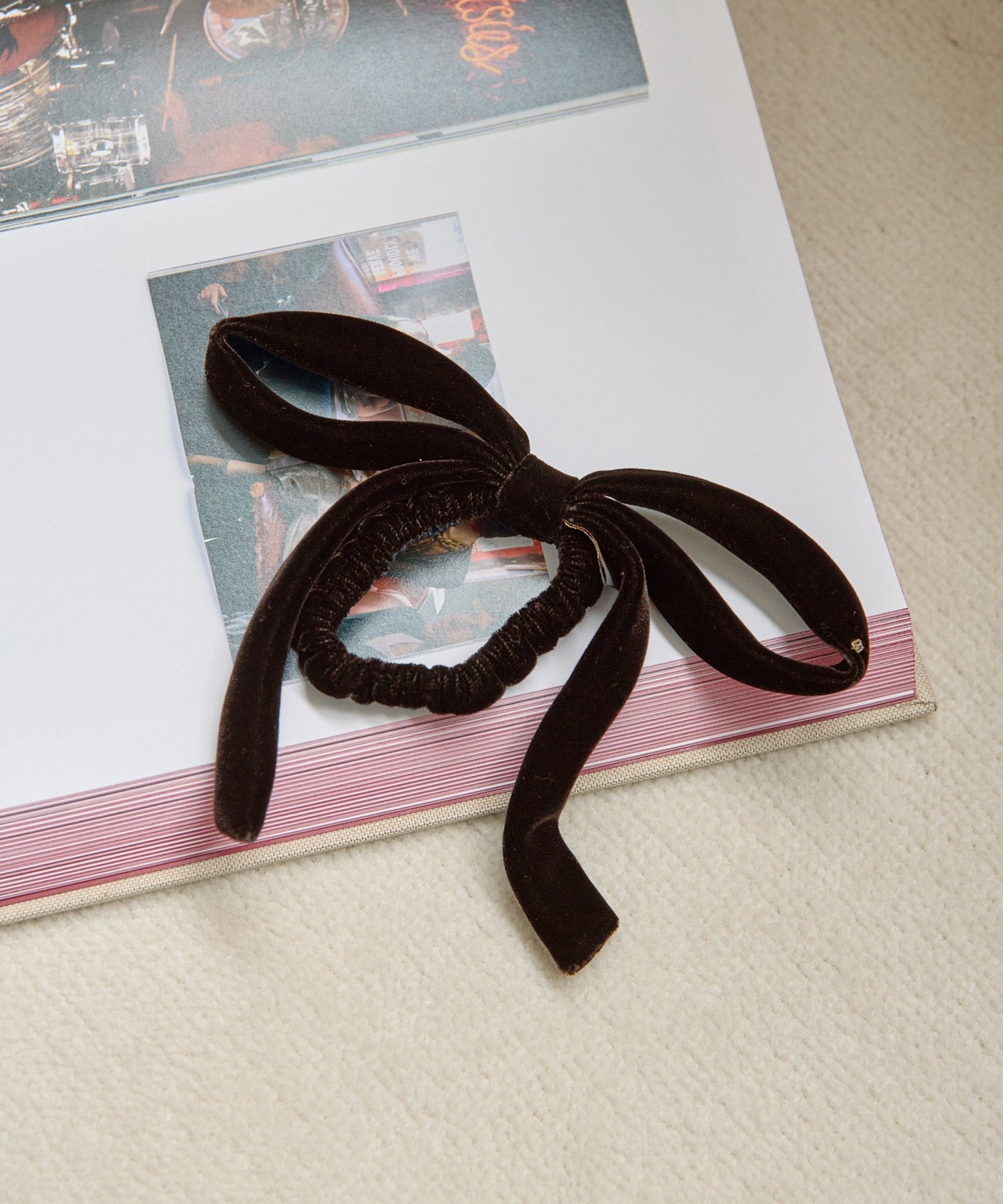 Whim Gazette 【ALEXANDRE DE PARIS】ベロアリボンポニー ウィム ガゼット ヘアアクセサリー カチューシャ・ヘアバンド ブラウン【送料無料】