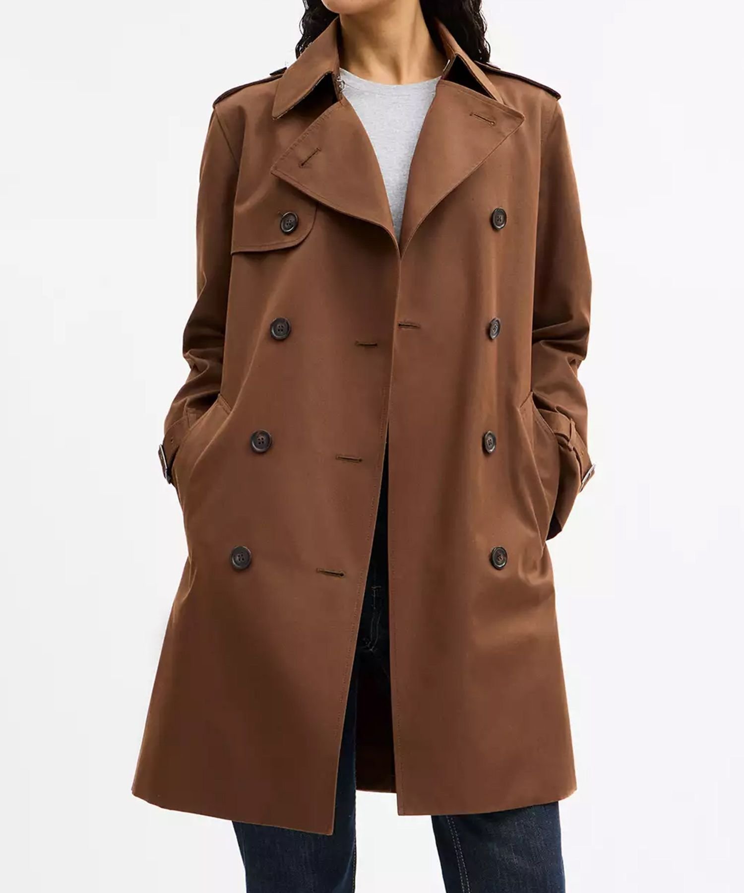 COACH OUTLET 【公式】ミッド トレンチ コーチ　アウトレット ジャケット・アウター トレンチコート ブラウン【送料無料】のサムネイル