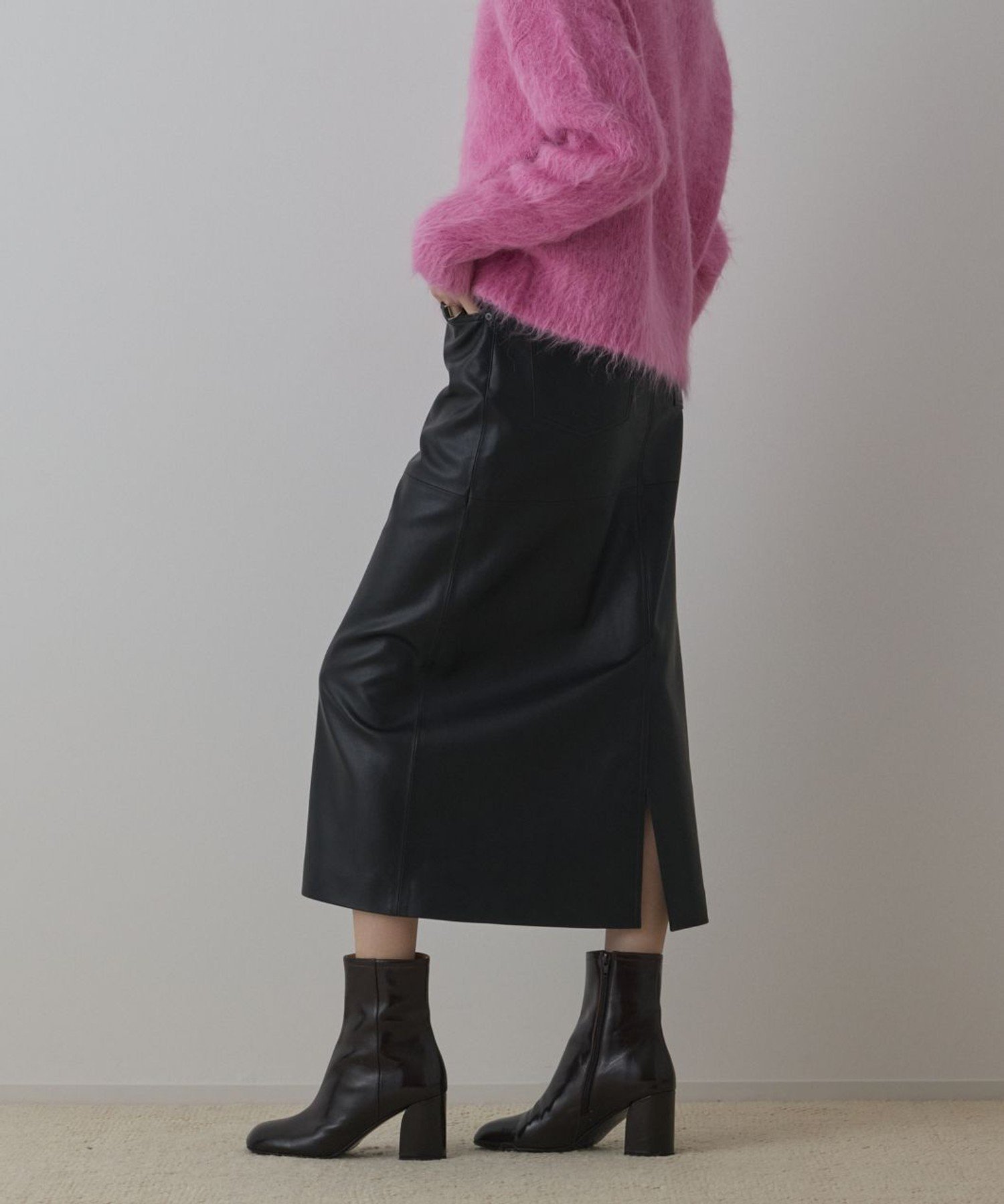 GRACE CONTINENTAL フェイクレザータイトスカート グレースコンチネンタル スカート ロング・マキシス..