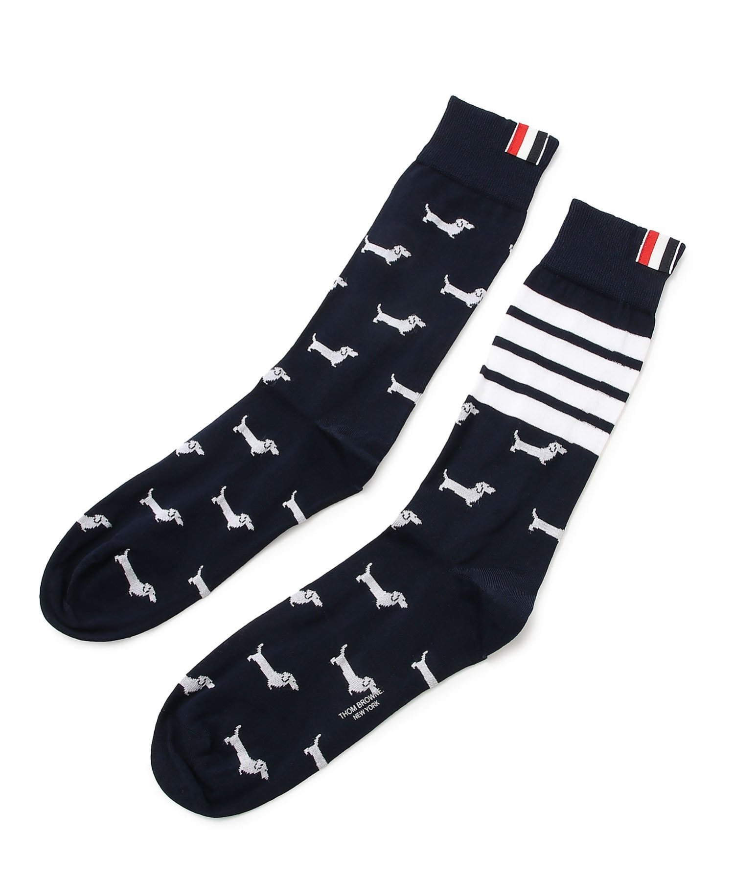 HECTOR HALF DROP MID CALF SOCKS トムブラウン 靴下・レッグウェア 靴下 ネイビー