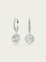 スワロフスキー ピアス（レディース） SWAROVSKI 【公式】【スワロフスキー】Swarovski Sparkling Dance ドロップピアス, ラウンドカット, ホワイト, ロジウム・プレーティング スワロフスキー アクセサリー・腕時計 ピアス ホワイト【送料無料】