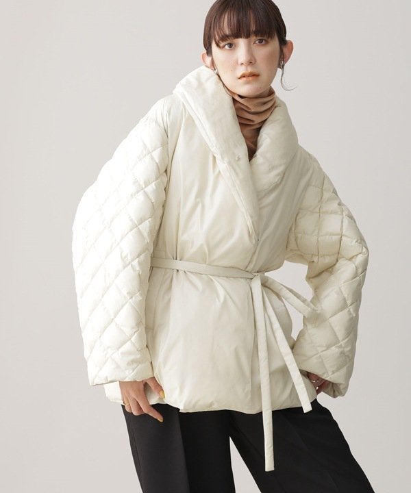 【SALE／30%OFF】NANO universe casa fline別注西川ダウン(R)/ダウンコート ナノユニバース ジャケット・アウター ダウンジャケット・ダウンベスト ホワイト グリーン【送料無料】のサムネイル