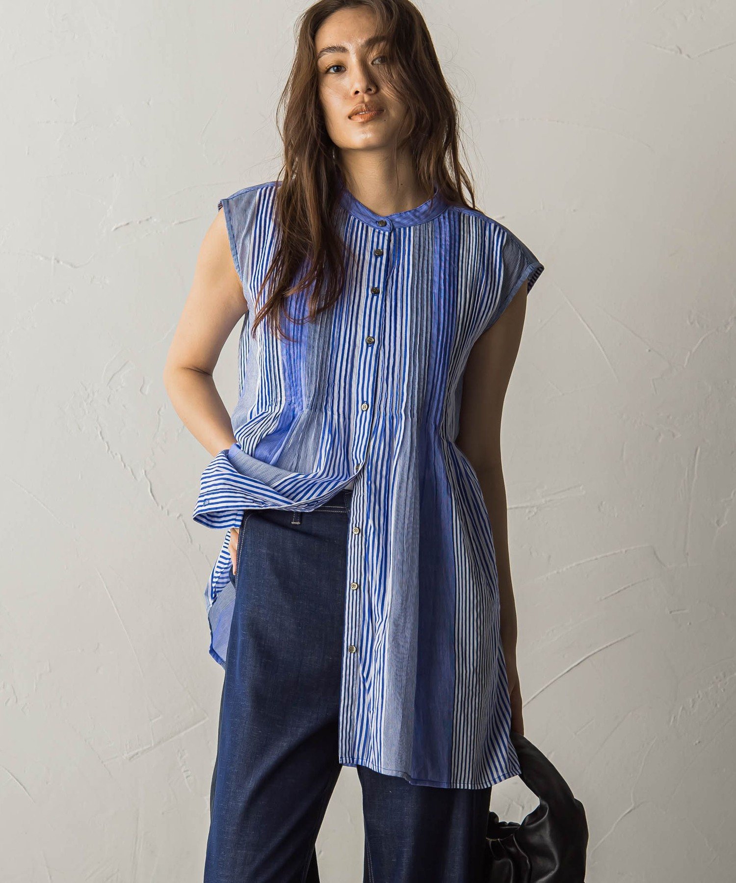 【SALE／50%OFF】MAYSON GREY インドボイルピンタックブラウス≪洗濯機で洗える≫ メイソングレイ トップス シャツ・ブラウス パープル ブラック ネイビー【送料無料】のサムネイル