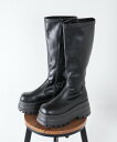【SALE/20%OFF】LOVEHUNTER 8cmヒール ボリュームストレッチロングブーツ ☆1669 サンエーフットウェアー シューズ・靴 ブーツ ブラッ...