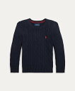 POLO RALPH LAUREN (ボーイズ 2才~7才)ケーブルニット コットン セーター ラルフローレン トップス ニット ネイビー【送料無料】