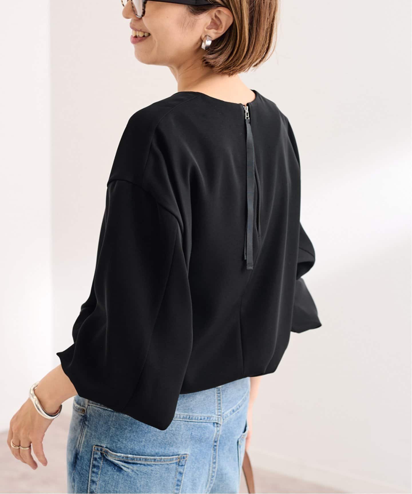 FRAMeWORK ≪予約≫ダブルクロスデザイントップス フレームワーク トップス シャツ・ブラウス ネイビー ブラック【送料無料】のサムネイル