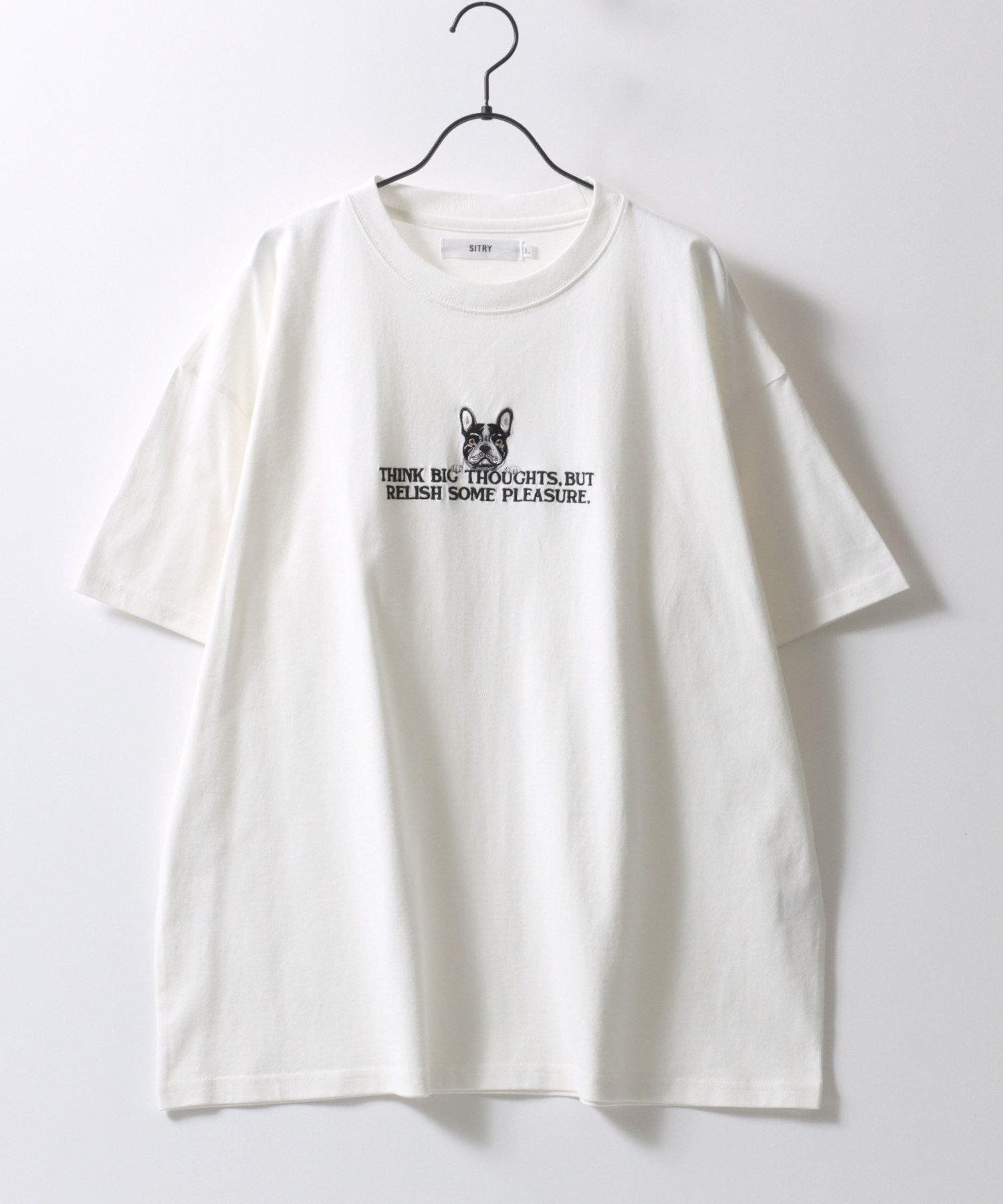 れむちゃん犬刺繍 ダメージ加工 グレー カットソー 楽天市場】犬(柄刺繍)(Tシャツ・カットソー|トップス