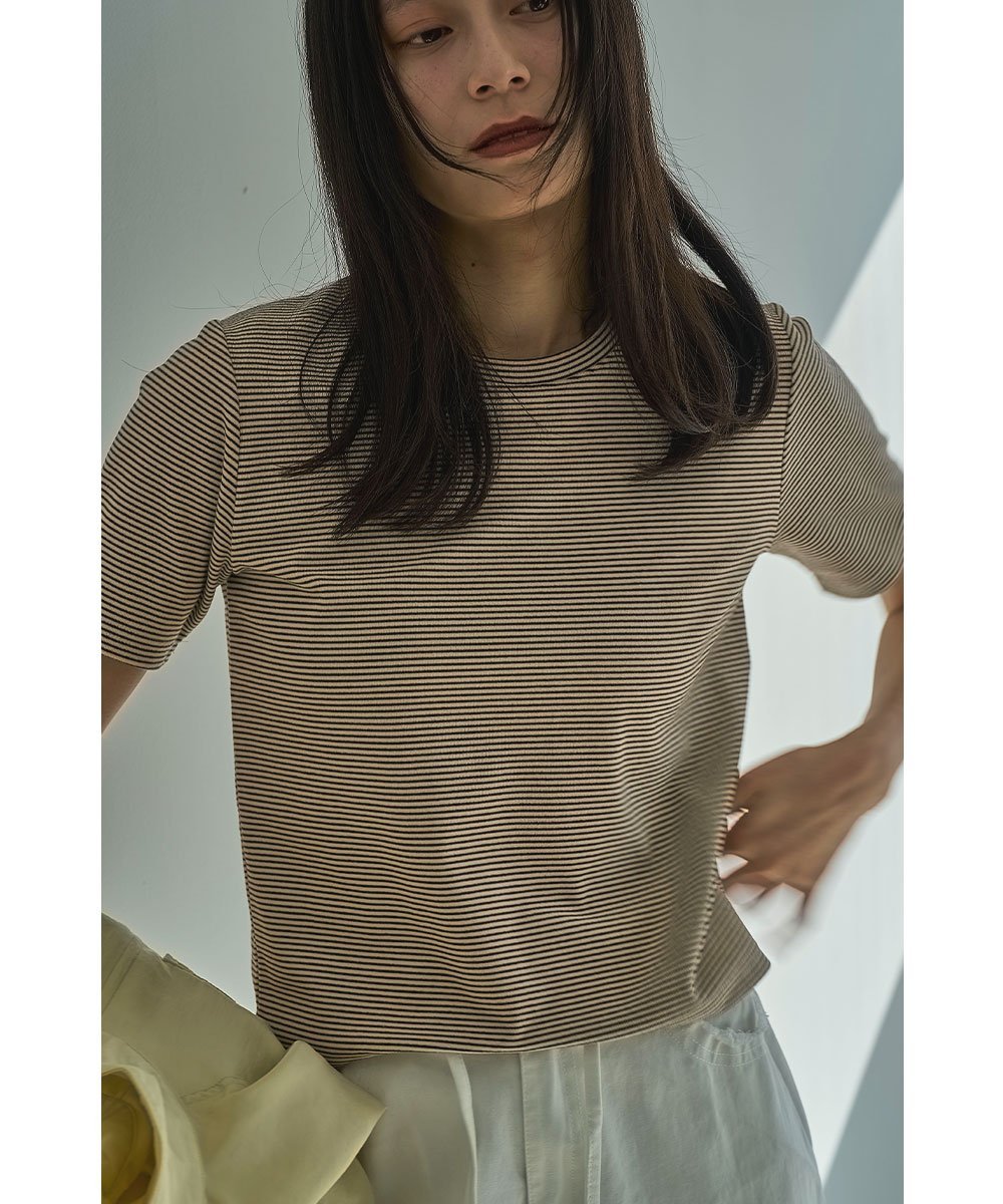 【SALE／55%OFF】marjour MOCHI BORDER TEE マージュール トップス カットソー・Tシャツ ホワイトのサムネイル