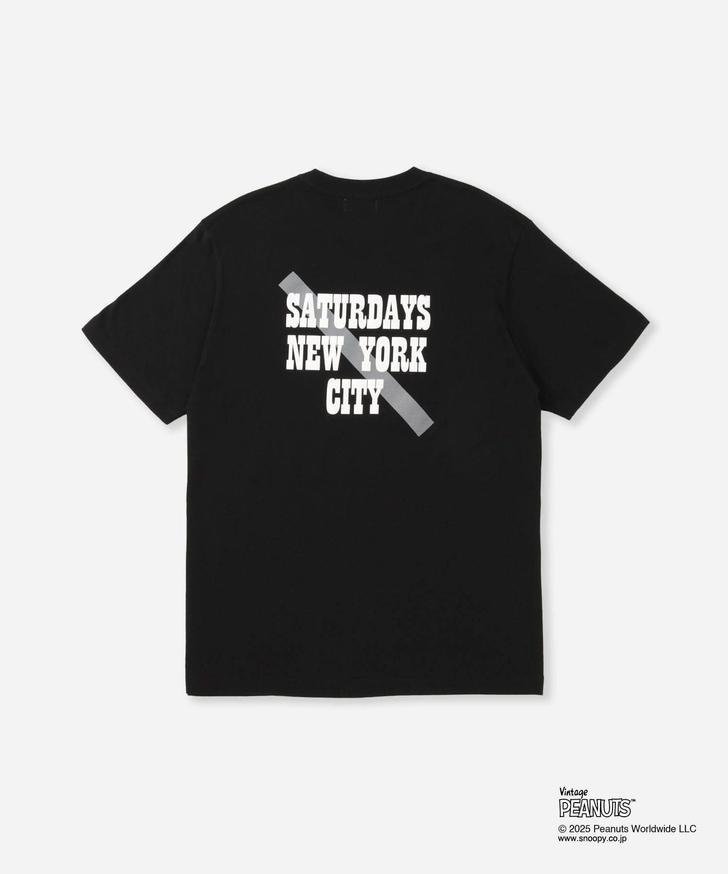 Saturdays NYC SNYC x PEANUTS GANG IN THE SEA T サタデーズ　ニューヨークシティ トップス カットソー・Tシャツ ブラック ホワイト【送料無料】