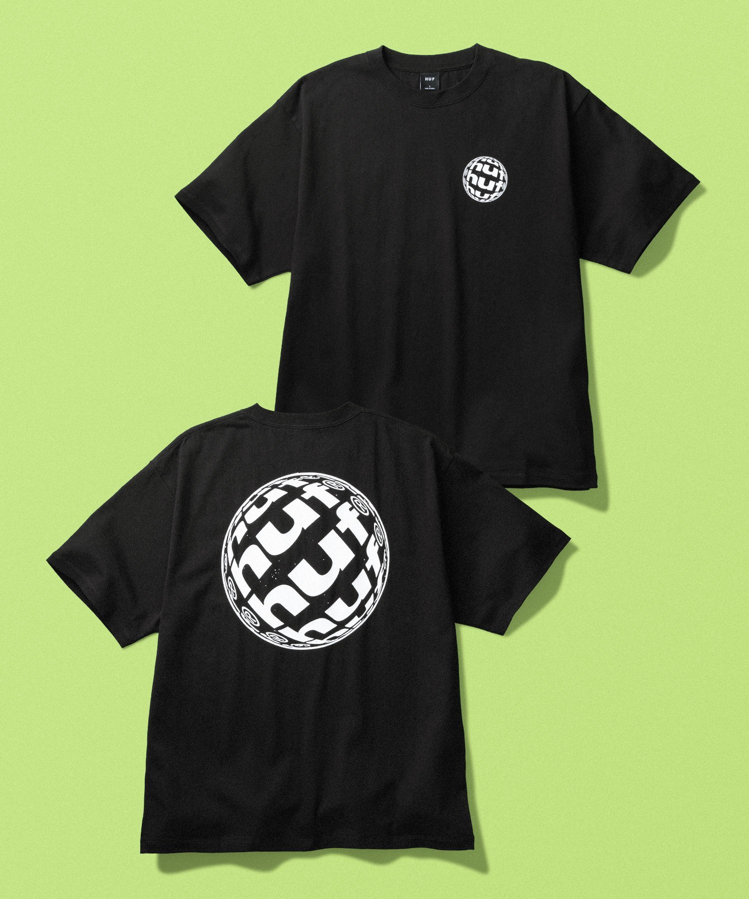 WIDE ANGLE TEE / HUF Tシャツ ハフ トップス カットソー・Tシャツ ブラック ホワイト
