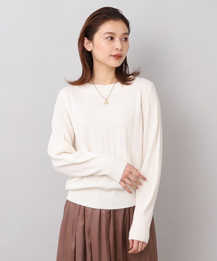 楽天Rakuten Fashion【SALE／50％OFF】UNTITLED 【ゆる感/洗える】ファインウールカシミヤ リブニット アンタイトル トップス ニット ホワイト グレー ブラック イエロー パープル【送料無料】