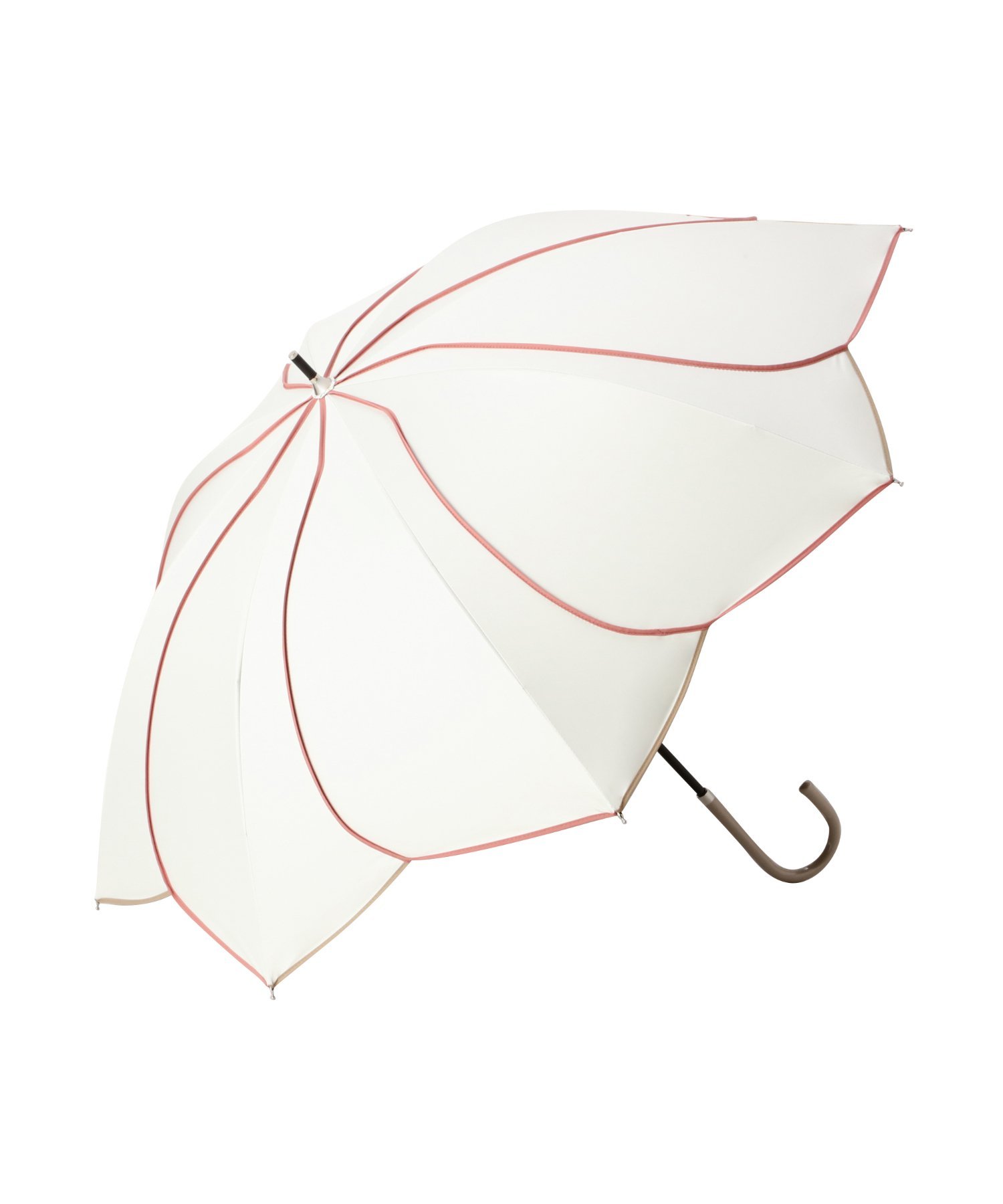 Francfranc バイカラーパイピング 長傘 50cm(晴雨兼用) フランフラン ファッション雑貨 傘・長傘 ホワイト