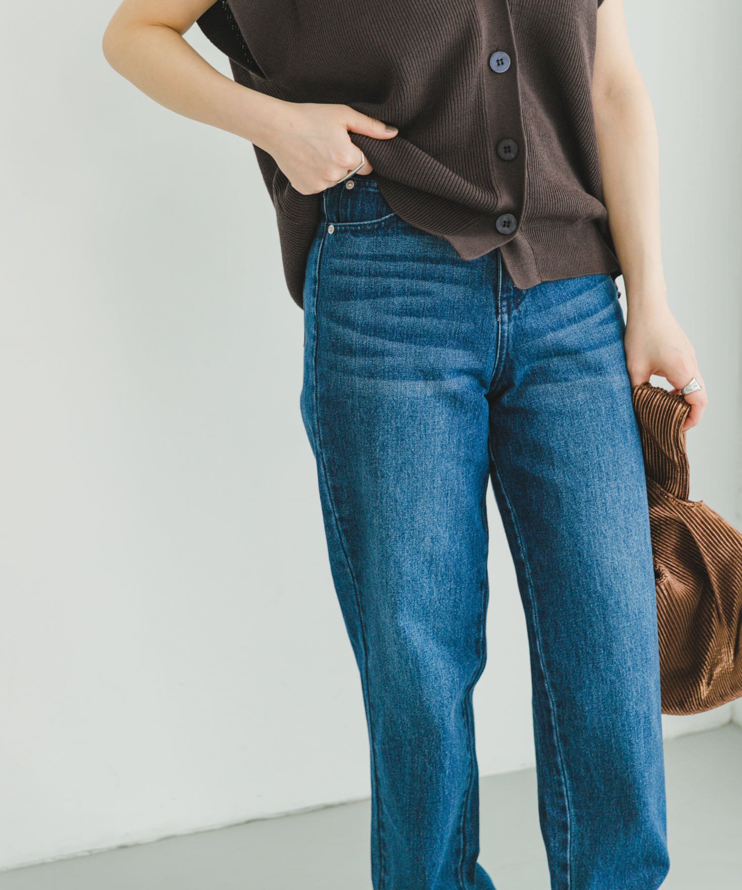 【SALE／10%OFF】URBAN RESEARCH ITEMS ストレートデニム アーバンリサーチアイテムズ パンツ ジーンズ・デニムパンツ ネイビー ブルー【送料無料】のサムネイル