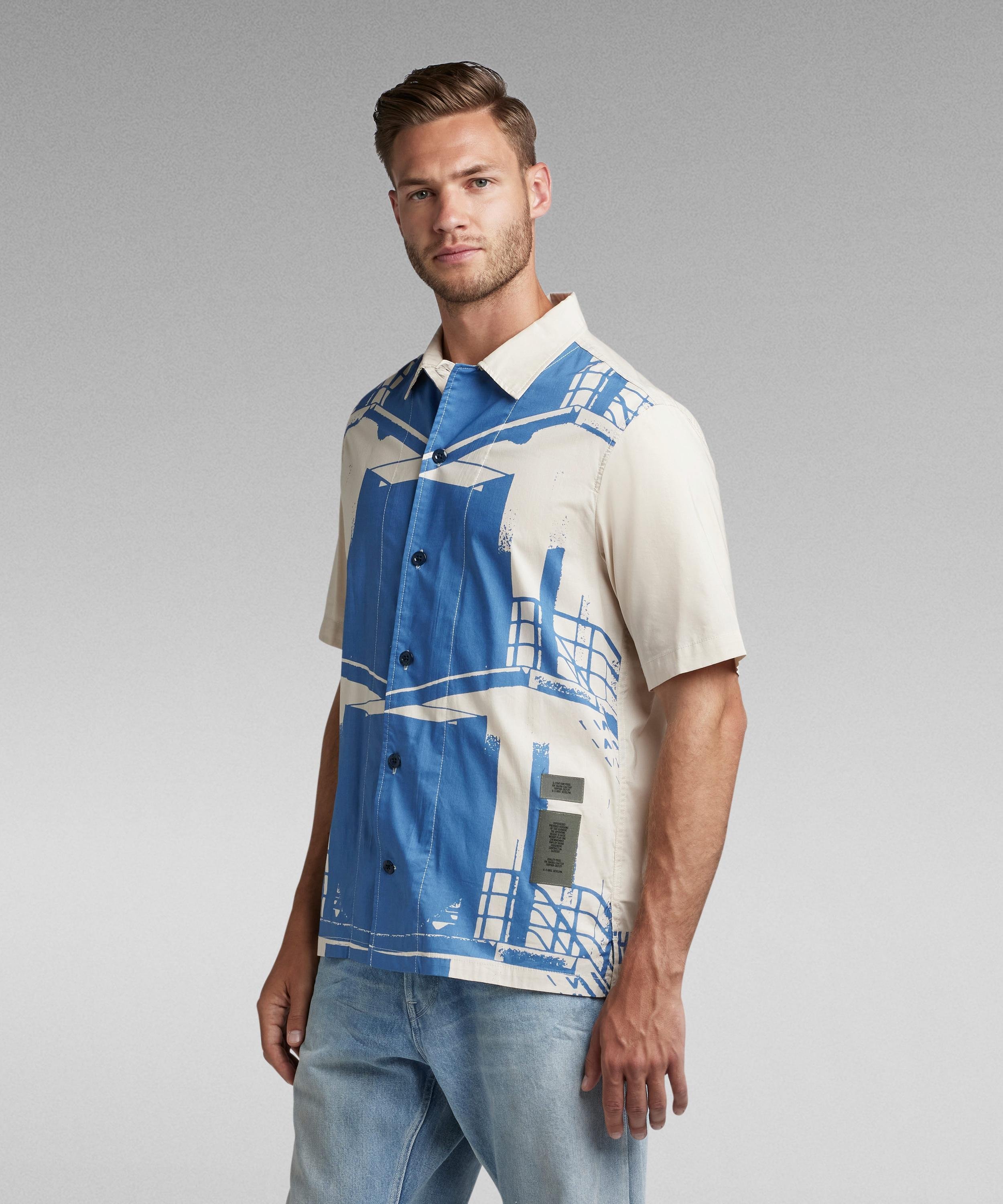 【公式ショップ】HAWAII COMMANDO SHIRT/グラフィックデザインシャツ ジースターロゥ トップス シャツ・ブラウス ベージュ