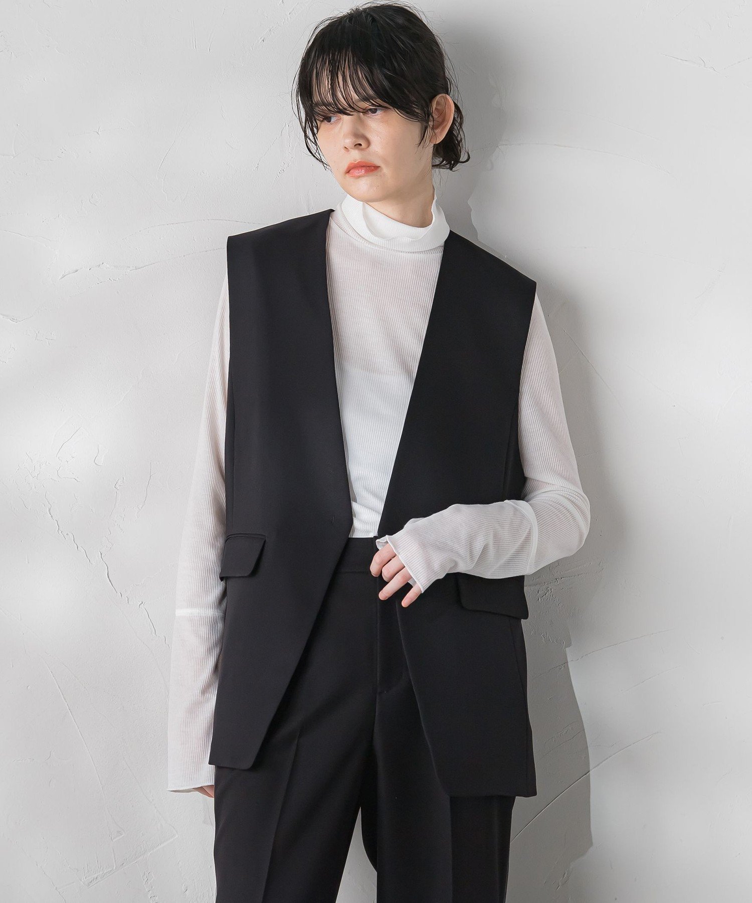 【SALE／30%OFF】la.f... パウダーツイルストレッチジレ≪洗濯機で洗える/防シワ/セッ
