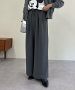 PAL GROUP OUTLET 【SHENERY】ツイルワイドドロストパンツ パル グループ アウトレット パンツ その他のパンツ ブラック グレー【送料無料...