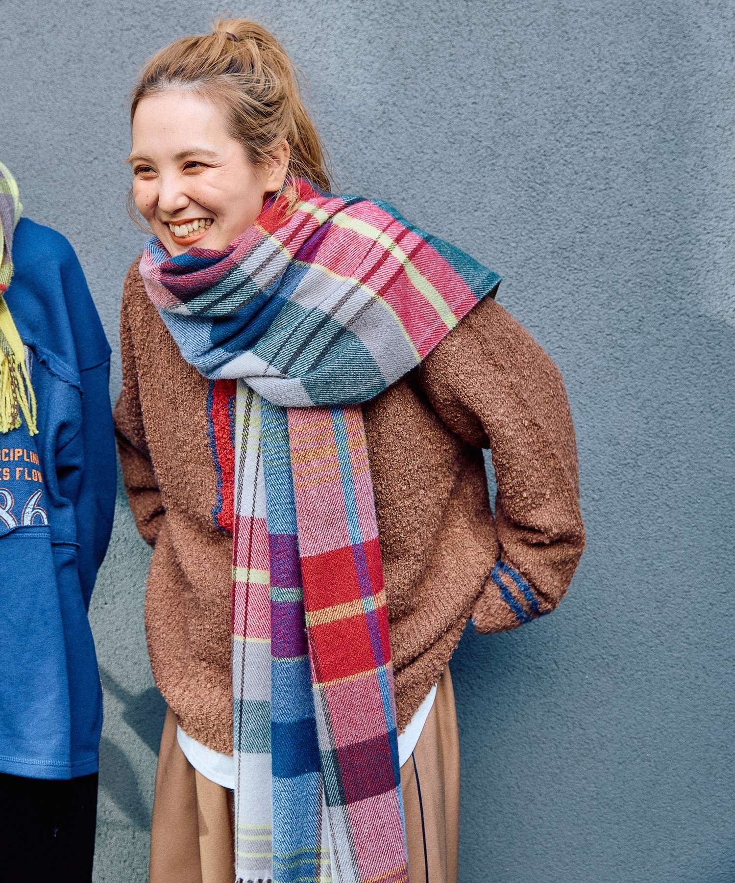 niko and ... [Make stuff '25] メンバーチェックストール ニコアンド ファッション雑貨 マフラー・ス..