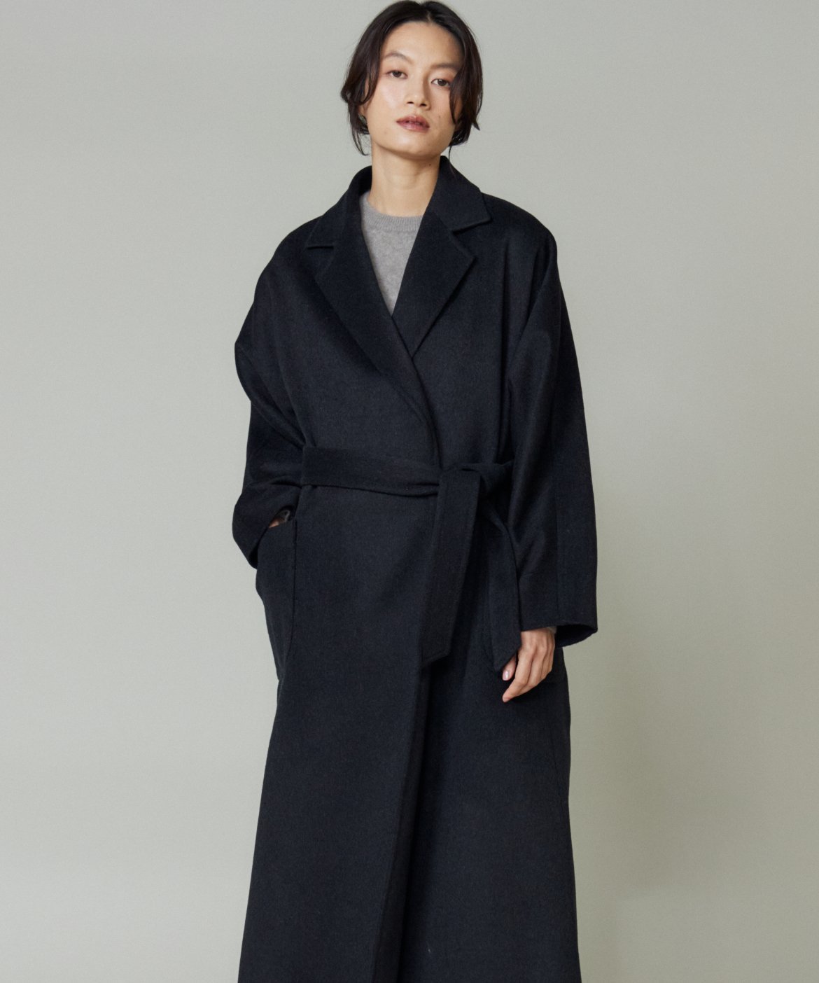 la veille by SUPERIOR CLOSET 《大きいサイズ》トレンチコート イネド ジャケット・アウター トレンチコート カーキグリーン グレー