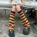 【SALE/30%OFF】Aimoon ボーダー柄 ニットレッグウォーマー 美脚 ミニミニストア 靴下・レッグウェア レッグウォーマー