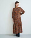 【SALE/30%OFF】le.coeur blanc アンティークデシンフラワープリントワンピース ルクールブラン ワンピース・ドレス シャツワンピース ネイ...