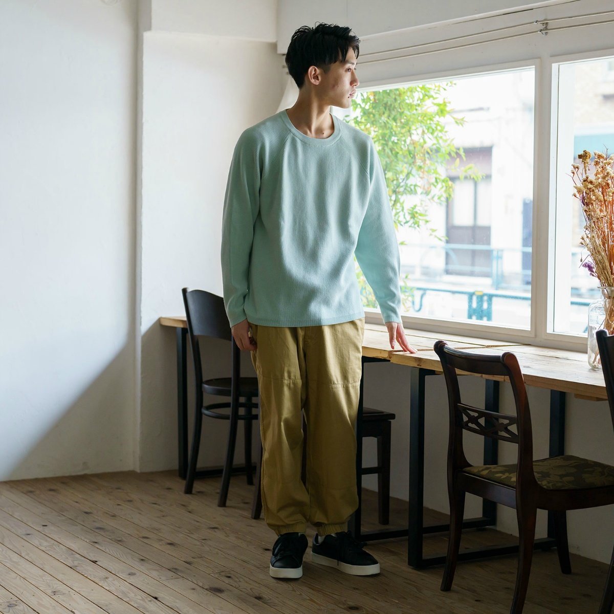 【SALE／40%OFF】BRICK & SONS CORDURAリラックスラグランスリーブニット＜グリーン＞ ZU052500DM10X0R-70 トーキョーシャツ トップス ニット グリーン【送料無料】