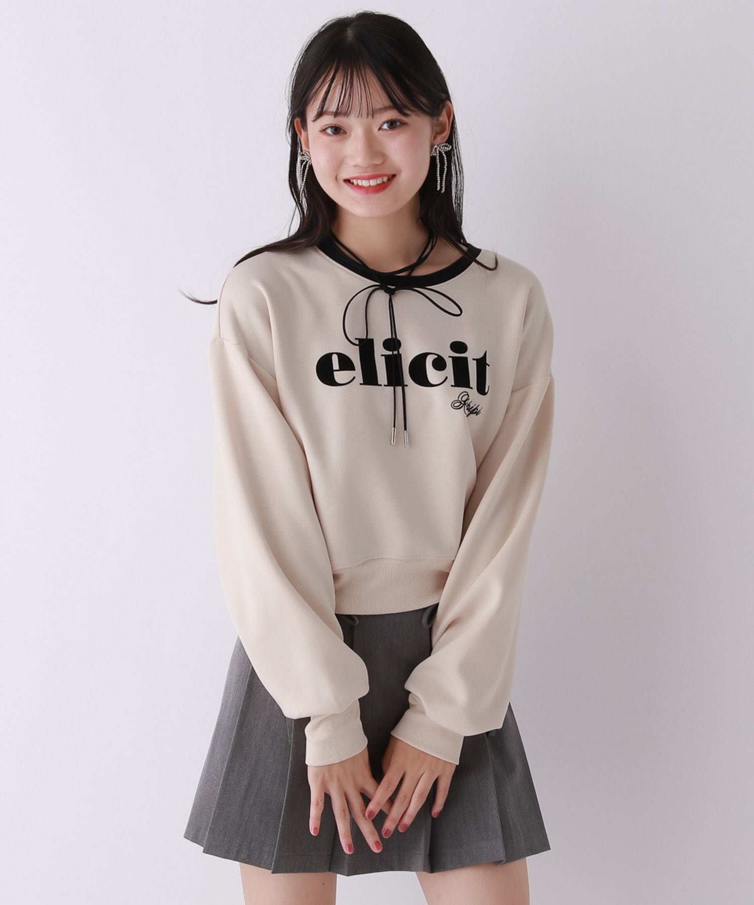 repipi armario 【もちもち素材】elicitダンボールトップス レピピアルマリオ トップス スウェット・トレーナー ホワイト ブラック ブルーのサムネイル