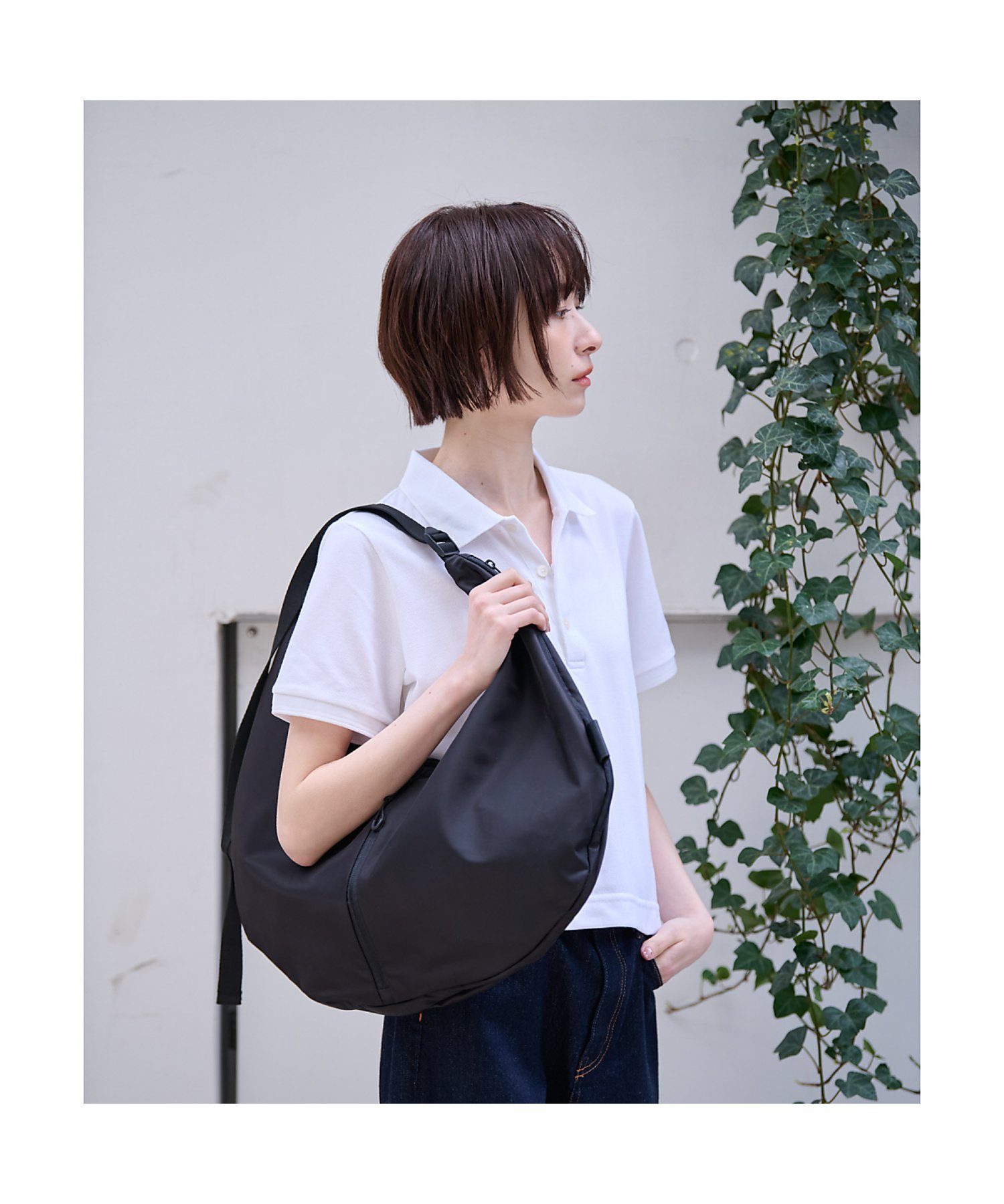 Rouge vif la cle 【Ampersand /アンパサンド】Zip shoulder bag/ジップシ ルージュ・ヴィフ ラクレ バッグ ショルダーバッグ カーキグリーン ブラック【送料無料】
