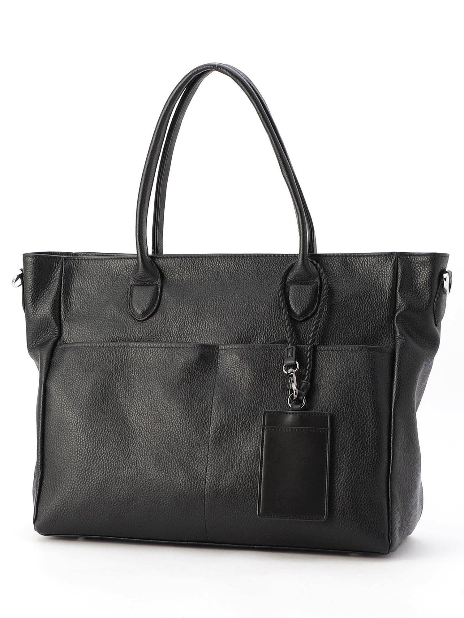 NICOLE CLUB FOR MEN シュリンクレザー2WAYトートバッグ ニコル バッグ トートバッグ ブラック【送料無料】