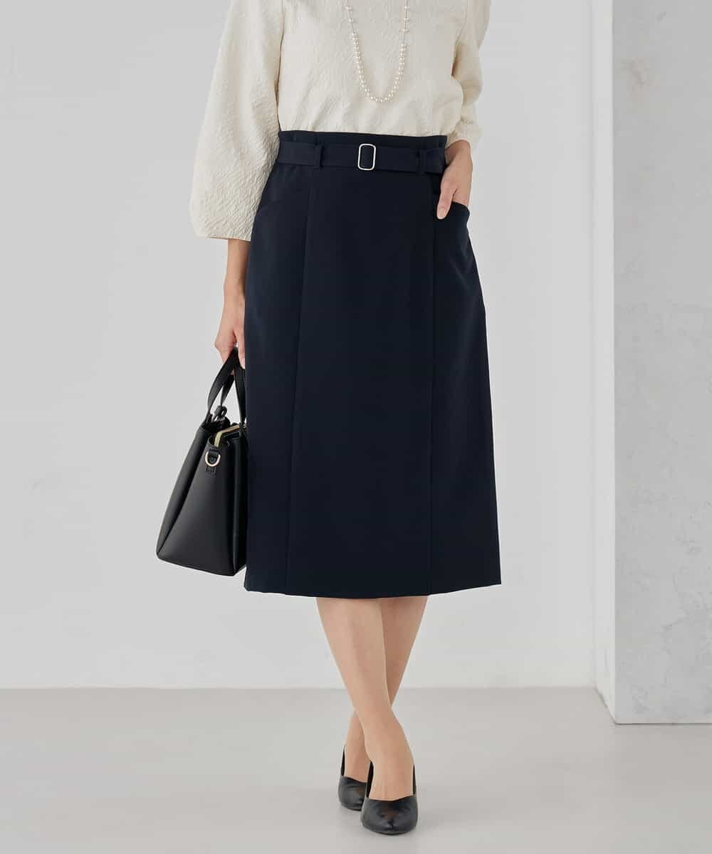 a.v.v 【洗える/ストレッチ/セットアップ対応】ダブルクロスタイトスカート アー・ヴェ・ヴェ スカート その他のスカート ブラック グレー ネイビー【送料無料】