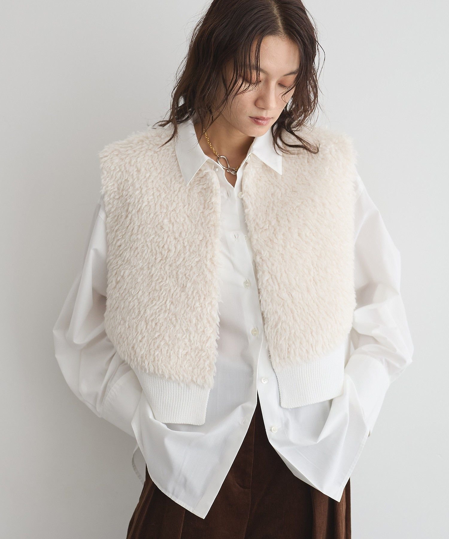 GARAGE OF GOOD CLOTHING エコファーショートニットベスト ガレージ オブ グッド クロージング トップ..