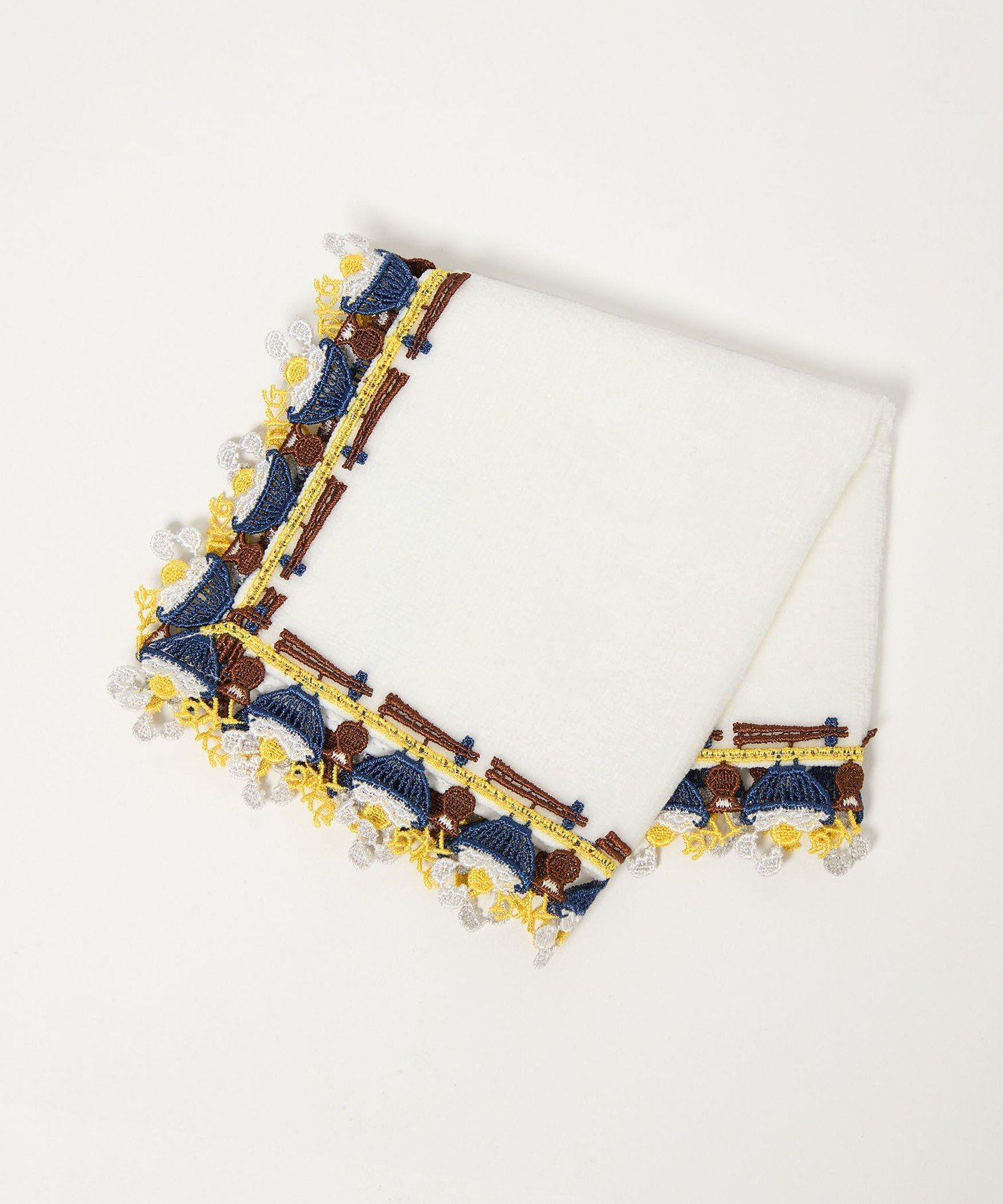 UNITED ARROWS <近沢レース店>卵かけご飯 ハンカチ ユナイテッドアローズ ファッション雑貨 ハンカチ・ハンドタオル イエロー ホワイト