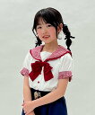 【SALE/20%OFF】axes femme kids ギンガムチェックセーラーブラウス アクシーズファム トップス シャツ・ブラウス レッド ネイビー