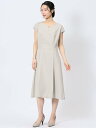 【SALE/30%OFF】m.f.editorial 【25SS】 ストレッチウォッシャブル シャーク タックワンピース ベージュ(セットアップ可能) タカキュ...