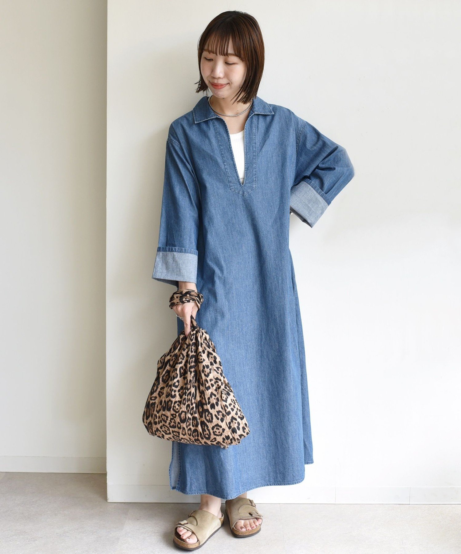 【SALE／40%OFF】SHIPS WOMEN 【WEB限定】＜洗濯機可能＞スキッパー デニム ワンピース シップス ワンピース・ドレス ワンピース ブルー ネイビー【送料無料】