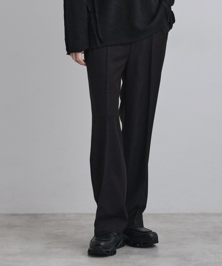 tk.TAKEO KIKUCHI ストレートレッグスラックス ティーケータケオキクチ パンツ その他のパンツ ブラック グレー