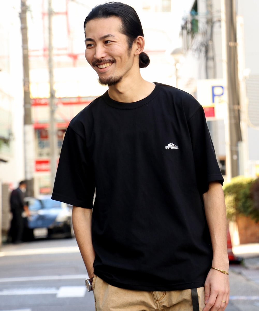 KRIFF MAYER (M)夏季GO! T(ロゴ) クリフメイヤー トップス カットソー・Tシャツ ブラック ベージュ オレンジ ホワイト ブルー