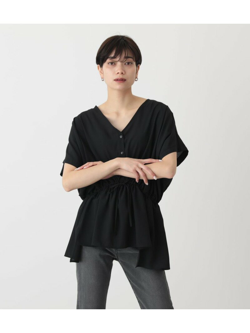 【SALE／55%OFF】AZUL by moussy FRONT PEPLUM BLOUSE アズールバイマウジー シャツ/ブラウス シャツ/ブラウスその他 ホワイト ブラック グリーン カーキ