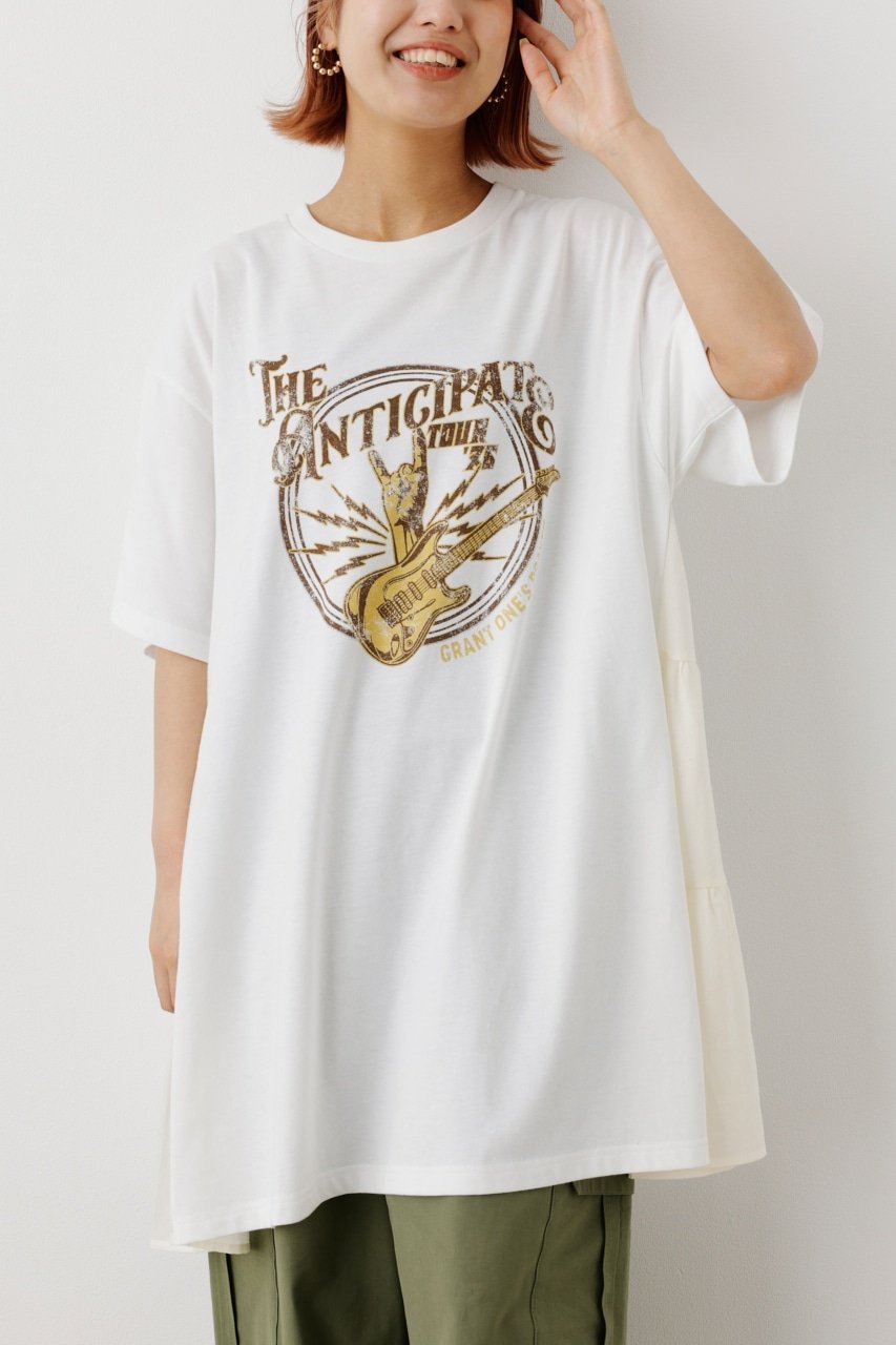 ロデオクラウンズ トップス レディース 【SALE／50%OFF】RODEO CROWNS WIDE BOWL TOURドッキングチュニック Tシャツ ロデオクラウンズワイドボウル トップス カットソー・Tシャツ ホワイト グレー