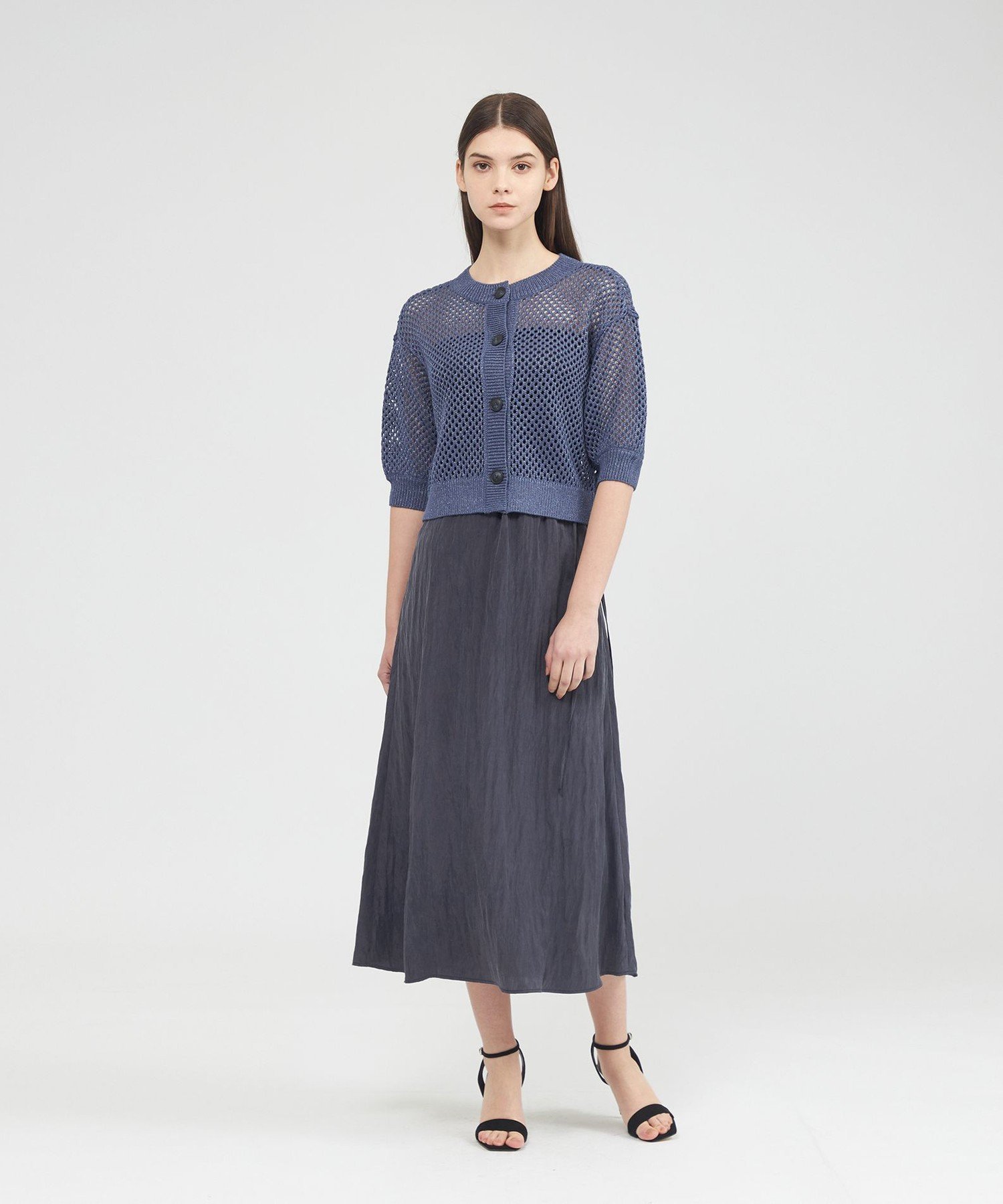 【SALE／54%OFF】EPOCA 【EPOCA STORIA】 フィブリルツイル マキシスカート 《WEB&EPOCA THE SHOP店舗限定》 エポカ スカート ロング・マキシスカート ネイビー ベージュ【送料無料】