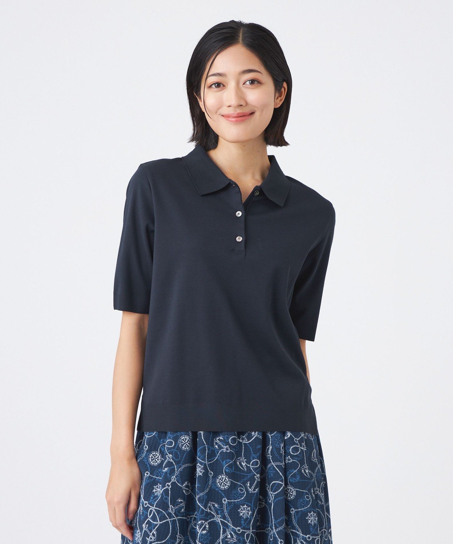 TRANS WORK 【ウォッシャブル】セーターマシン トランスワーク トップス カットソー・Tシャツ オレンジ ネイビー